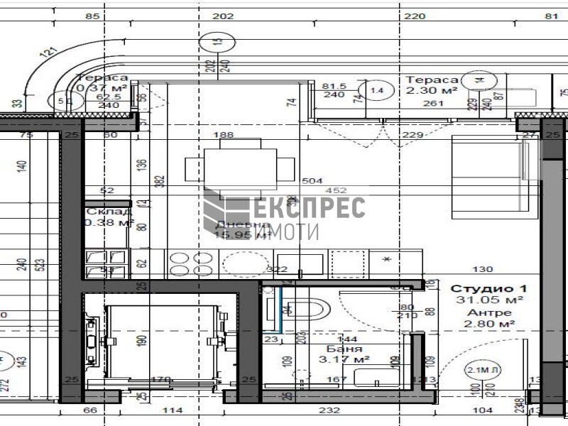 Едностаен апартамент