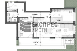  2 bedroom apartment, Izgrev